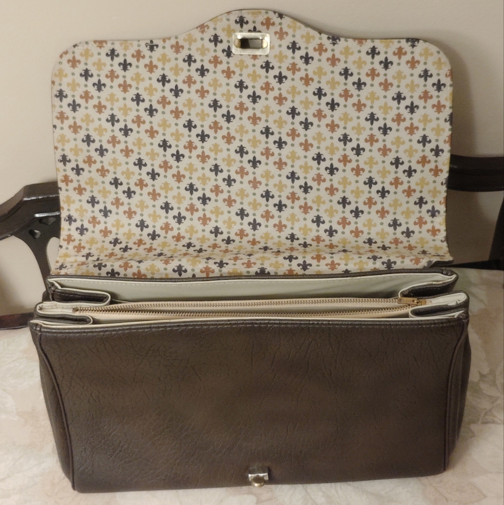 OLLA Elegant Vintage Brown Leather Handbag - Picture 4 of 9